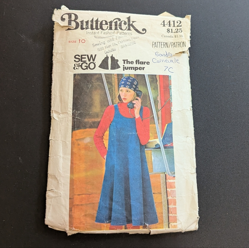 Butterick Sewing Pattern 4412